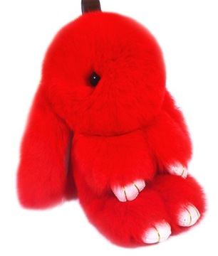 BRELOK KRÓLIK FUTRZANY RABIT POMPON KRÓLICZEK 2018