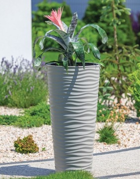 ЦВЕТОЧНЫЙ ГОРШОК СО ВСТАВКОЙ SAHARA SLIM FLOWER POT 35 высота 69см диаметр 35см АНТРАЦИТ