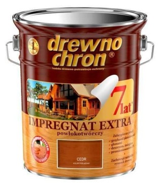 DREWNOCHRON Impregnat do drewna EXTRA powłokotwórczy 4,5l CEDR