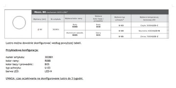 ЗЕРКАЛО РАЗДВИЖНОЕ ЗЕРКАЛО MIIOR MOON Ø 80 LED АРТ. 302801