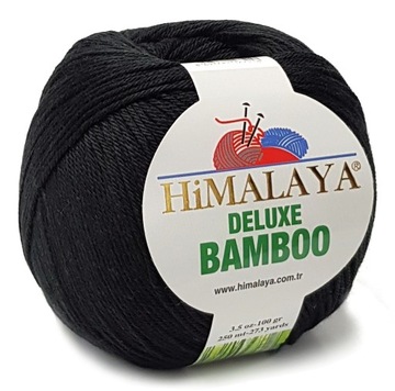 BAMBOO włóczka BAMBUS BAWEŁNA 100g KOL czarny 29