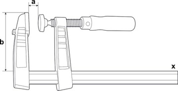 Струбцина Bessey TG 250/120 чугунная столярная винтовая