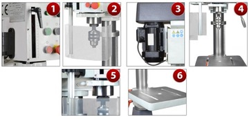 CORMAK WS32BC СВЕРЛИЛЬНЫЙ СТАНОК С КОЛОННЫМ НАСТОЛОМ + ПОВОРОТНЫЕ ТИСКИ QH125