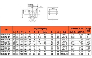 SME 20 OP Линейный подшипник в корпусе SME20GUU -CNC