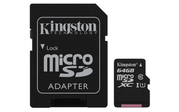 КАРТА KINGSTON MICRO SD 64 ГБ cl10 UHS + SD-READER