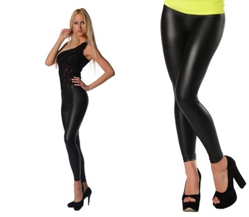 Lateksowe LEGGINSY GETRY SPODNIE LATEX roz. XL/42