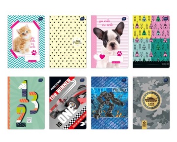 БЛОКНОТ А5, 16 ЛИСТОВ, ГЛАДКИЙ СМЕШАННЫЙ УЗОР, ИНТЕРПЕЧАТАННЫЙ