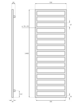 для ванной комнаты DECORATIVE 148,5x53 PORTO GRAPHITE STR-P