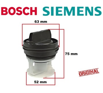 ВСТАВКА, ПРОБКА, ФИЛЬТР-НАСОС СТИРАЛЬНОЙ МАШИНЫ BOSCH WAE, WAQ