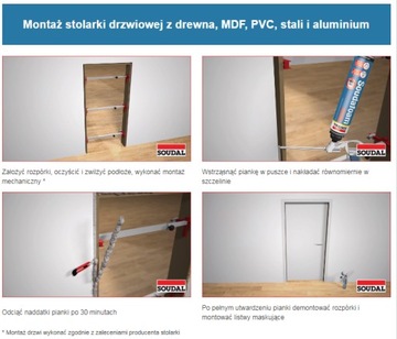 SOUDAFOAM PIANKA MONTAŻOWA PISTOLET DO DRZWI 750ML
