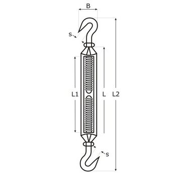 INOX НЕРЖАВЕЮЩАЯ НЕРЖАВЕЮЩАЯ, кислотостойкая Талреп Талреп М5 - 5 шт.