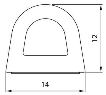 Самоклеящийся уплотнитель для окон D 14х12 мм БЕЛЫЙ