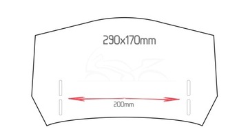 Uniwersalny deflektor motocyklowy Adventure 29x13cm Flex rozmiar S