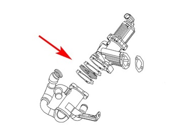 531 Заглушка EGR 1.3 JTD Multijet FIAT 1.3 CDTI OPEL