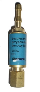 Bezpiecznik gazowy tlen palnik końcówka na wąż 6,3