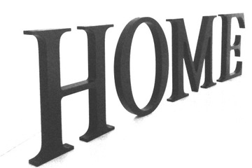 HOME LOVE 20CM GRUBOŚĆ 2CM NAPIS 3D NA ŚCIANĘ