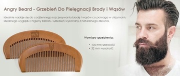 Набор BEARD - Мужские вещи / Расческа для бороды Angry Beard