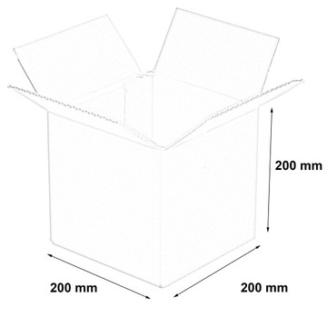 КАРТОННАЯ КОРОБКА 200х200х200 мм 400ГБ С ЗАКРЫТКОЙ 20шт.