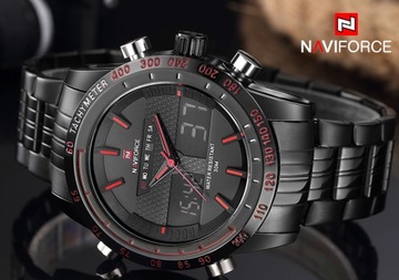 Мужские часы NAVIFORCE Стальной БРАСЛЕТ 6 цветов!