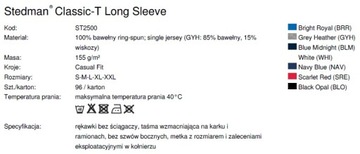 STEDMAN koszulka z dł. rękawem 7KOL LONGSLEEVE XXL