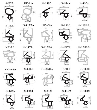 Уплотнители окон С-1559А и С-1560А