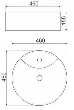 KR-138 Fi45.5 круглая накладная раковина KERRA