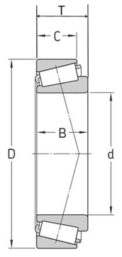 30304 Конический роликоподшипник NSK 20x52x16,25