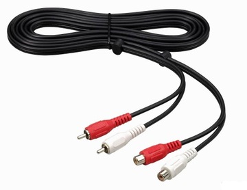 Przedłużacz 2 RCA wt - 2 RCA gn Ekran THOMSON 2,5m