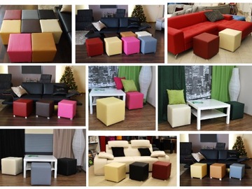 Pouffe Cube Pouffe Подставка для ног для гостиной Бежевый