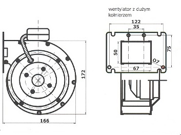 ВЕНТИЛЯТОР RV 12 R для котла EWMAR, печи