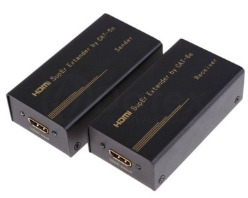 Extender Przedłużacz HDMI na RJ45 LAN 120m Full HD