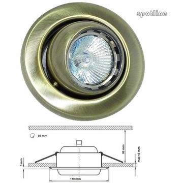 ДВИЖУЩИЕСЯ ГЛАЗНОЕ ЯБЛО ГЛАЗНОЕ MR16 SPOTLINE OLD GOLD