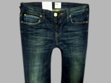 LEE SCARLETT zelené zafírové úzke džínsy W26 L33