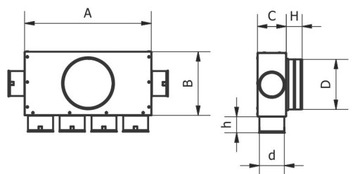 Коробка распределительная 160/6х75 GREENFLEX с рекуперацией тепла + шплинты