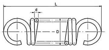 Пружина растяжения 0,8х7,7х50 оцинкованная