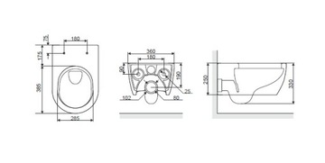 ЧАША БЕЗОБОДКА. ПОДВЕСНОЙ УНИТАЗ DOTO PURE-RIM 54 545x360