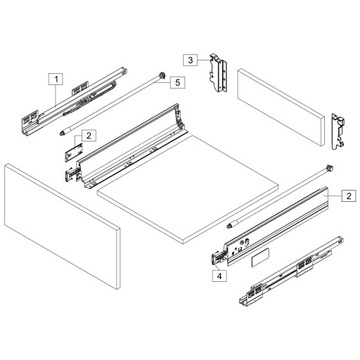 Systembox TB10 L-550MM Ящик средний Amix