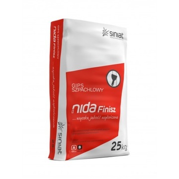 Gips szpachlowy NIDA FINISZ 25kg SINIAT FINISH