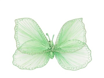 duży MOTYL MOTYLEK zielony dekoracja do powieszenia lub kompozycji 40 cm