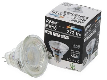 Żarówka LED MR16 3W 36' 273lm szkło dzienna 4000K