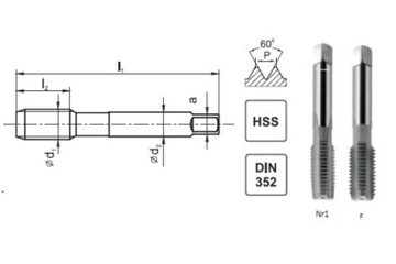 КОНУС UNF 7/16-20 DIN-2181/2 (2B) HSS FANAR (A1-220001-4230)