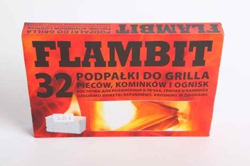 FLAMBIT PODPAŁKA BIAŁA DO KOMINKA I GRILLA 32 KOSTKI TANIO