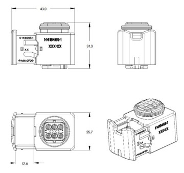 РАЗЪЕМ HDSC1.5 SCANIA DAF LAMP LAMP 6 PIN