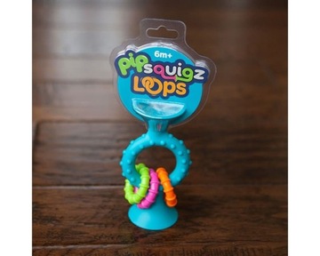 Bobo Suction Cup Blue Silicone Rattles