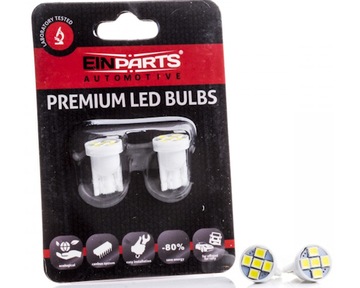 EINPARTS Żarówki LED W5W T10 5x SMD 2835 12V 6000K