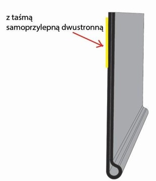 Listwa cenowa 125 cm samoprzylepna DBR 39 kolor