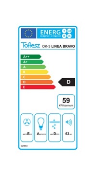 ВЫТЯЖКА TOFLESH ПОД ШКАФ LINEA BRAVO ЧЕРНАЯ 86,4 СМ