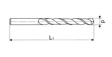 Сверло по металлу кобальту 1,7 x 43 мм HSS-Co