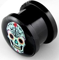 TUNELE PLUGI TUNEL PLUG AKRYLOWY SKULL 10 mm