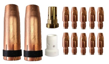 ZESTAW CZĘŚCI MIGOMAT MB401 1,2mm DYSZE KOŃCÓWKI